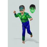 Sedirli Hulk Kostümü Kaslı 2 Maskeli Hulk Çocuk Kostümü Maskeli Kaslı Parti Özel Gün Kıyafeti - Renkli - 3 - 4 Yaş
