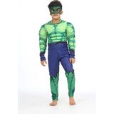 Sedirli Hulk Kostümü Kaslı Hulk Çocuk Kostümü Maskeli Kaslı Parti Özel Gün Kıyafeti - 5 - 6 Yaş - Renkli