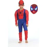 Sedirli Spiderman Kostümü Kaslı Çocuk Işıklı Maskeli Örümcek Adam Kaslı Kostümü Maskeli Parti Kıyafeti - 5 - 6 Yaş - Renkli