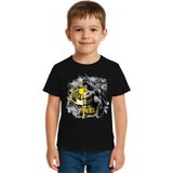 Sedirli Unisex Batman Baskılı Çocuk Tişört Pamuklu Penye Kumaş - Siyah - 5 - 6 Yaş