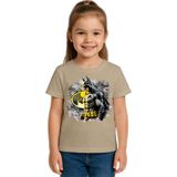 Sedirli Unisex Batman Baskılı Çocuk Tişört Pamuklu Penye Kumaş - Taş - 13 - 14 Yaş
