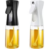 Sedoa 2'li Sprey Cam Yağdanlık & Sirkelik Airfry Yağdanlık (Siyah-Beyaz) - 001-Renkli - 220 ml