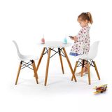 Seduna Eames Child 2X1 Sandalye Masa Takım | Natural Ahşap Ayaklı