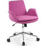 Seduna Maxim Up Pembe Ofis Koltuğu Kumaş Malzeme ile Ayarlanabilir Bel Desteği ve Tekerlek
