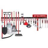 SEDY 68 "Tüm Metal Bahçe Aleti Organizatör Kancaları - Garaj Duvarı Düzenleyici, Sağlam Bahçe Aleti Depolama Sistemi, Bahçe Aracı Düzenleyici, Bahçe Aracı Organizatörü, Garaj Aracı Organizatörü, Kürek