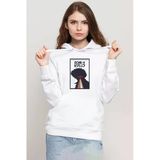 See You In Space Cowboys Minimalist Anime Poster Beyaz Kadın 3İp Kapşonlu Sweatshirt