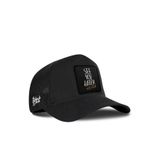 See You Later Never Logolu Siyah Cordura Trucker Şapka