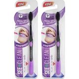 See+Clean Dental Mor Işıklı 2 Adet Diş Fırçası