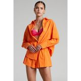 Seeh Turuncu Oversize Basic Kadın Gömlek SH268