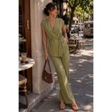 Seeh Yeşil Basic Yelek Pantolon Takım Sh241
