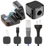 SEEHOM 6 paket manyetik kordon tutucu organizatör yapışkan kablo klipleri yönetimi komidin masası USB şarj teli araba masaüstü ofis mutfak aletleri siyah