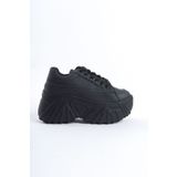 SEEM Gemma Platform Yüksek Taban Spor Ayakkabı Kadın Siyah Sneaker