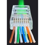 Seenergy RJ45 Cat6 Yeni Nesil Delikli Jack Konnektör - Yeni Nesil Ez Delikli RJ45 Network Jack 50 Adet