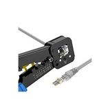 Seenergy Yeni Nesil Rj45 Pense Ezrj45 Sıkma Pensesi Rj11 Rj12 Rj45 Ethernet Konektörü Sıkma Kesme Pensesi 10 Adet Yeni Nesil Delikli Jack Hediyeli Mavi