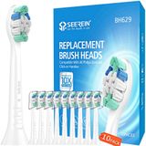 SEEREIN Philips sonicare Yedek Başlıkları ile uyumlu, Philips Sonicare Diş Fırçası Başlıklarına Uygun, Phillips Sonicare Yedek Fırça Başlığı C2 C1 G2 W W2 A3 G3 W3 DiamondClean 4100 6100, 10'lu Paket
