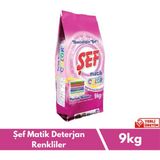 Şef Matik 9 Kg Toz Deterjan Renk Koruma ve Derinlemesine Temizlik Özelliğiyle