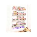 Sef moda 60 cm 4’ lü Mdf’lam montessori raf&kitaplık pembe çıta