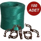 Sef Tarım SERA İPİ ALANA BİTKİ KLİPSİ (100 ADET) HEDİYE - 10*10*10 - 1 Adet