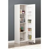 Sefa Home TEK KAPILI Tekerlekli Kiler Dolabı - 00 Beyaz - 180 CM 1 KAPAKLI