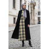 Sefa Merve Ekose Desenli Oduncu Kışlık Elbise 2508-01 Sarı - Sarı - Sarı - 42 - 44