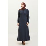 Sefa Merve Fermuarlı Elbise 2148C-01 Lacivert - 38