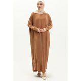 Sefa Merve Yarasa Kol Salaş Elbise 2000-15 Hardal - Standart
