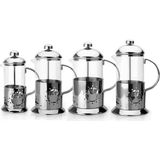 Sefa Ticaret Metal Saplı Borosilikat French Press, Termisil Süzgeçli Demlik, Bitki Çayı, Kahve ve Ada Çayı Için Ideal, Dayanıklı ve Şık Tasarım (800 Ml)