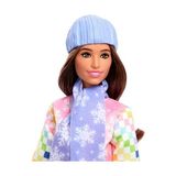 Sefa Ticaret Pembe Kayak Montu, Pantolonu, Botları ve Renk Değiştiren Snowboard Dahil 10'dan Fazla Aksesuarıyla Kariyer Bebekleri Snowboard Sporcusu Bebek, JKF78
