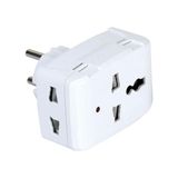 Sefa Ticaret Universal Priz Çevirici Dönüştürücü, Işıklı Çok Amaçlı Golyat Fiş, Ab (Europlug), Abd (Nema), Ingiltere, Avustralya-Çin, 110-250V Ac Geniş Voltaj Aralığı ve 13A-250W Yük Kapasitesi