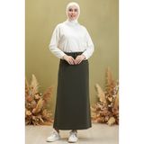 Sefamerve 0152-03 Cepli Spor Haki Yeşil Etek