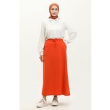 Sefamerve 0268-04 Oranj Kadın Etek