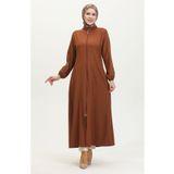 Sefamerve 1013-01 Kahverengi Kadın Ferace
