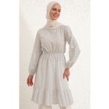 Sefamerve 4343-05 Beyaz Siyah Kadın Tunik