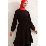 Sefamerve 4346-03 Siyah Kırmızı Kadın Tunik