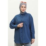 Sefamerve 4805-01 Açık Lacivert Kadın Tunik