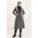 Sefamerve 71178-02 Gri Kadın Kaban