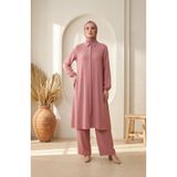 sefamerve Aerobin Kumaş Tunik Pantolon İkili Takım 4142-13 Pudra