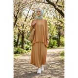 sefamerve Bürümcük Kumaş Fitilli ikili Takım 6371-02 Hardal