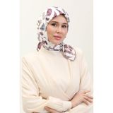 sefamerve Desenli Eşarp 70289-02 Vizon Mürdüm
