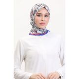 sefamerve Desenli Soft Eşarp 70245-03 Saks Fuşya