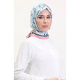 sefamerve Desenli Soft Eşarp 70245-08 Pembe Bebek Mavisi