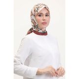 sefamerve Desenli Soft Eşarp 70245-13 Kiremit Kahverengi