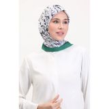 sefamerve Desenli Soft Eşarp 70249-01 Çimen Yeşili Lacivert
