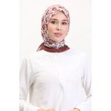 sefamerve Desenli Soft Eşarp 70261-13 Acı Kahve Zümrüt Yeşili