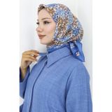 sefamerve Dijital Rayon Eşarp 70300-01 Mavi
