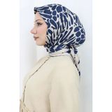 sefamerve Dijital Rayon Eşarp 70302-01 Lacivert Bej