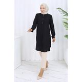 sefamerve Düğme Detaylı Tunik 5133-07 Siyah