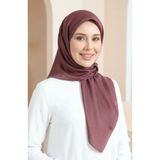 sefamerve Düz Kristal Eşarp 70252-39 Koyu Gül Kurusu