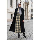 sefamerve Ekose Desenli Oduncu Kışlık Elbise 2508-01 Sarı