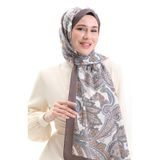 sefamerve Etnik Desenli Soft Şal 70296-17 Kahverengi Gri